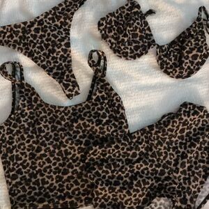 Leopard Print (4 Pc) Bikini Set - EUC!